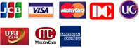 JCB,VISA,MasterCard,DC,UC,UFJ Card,MC,American Express